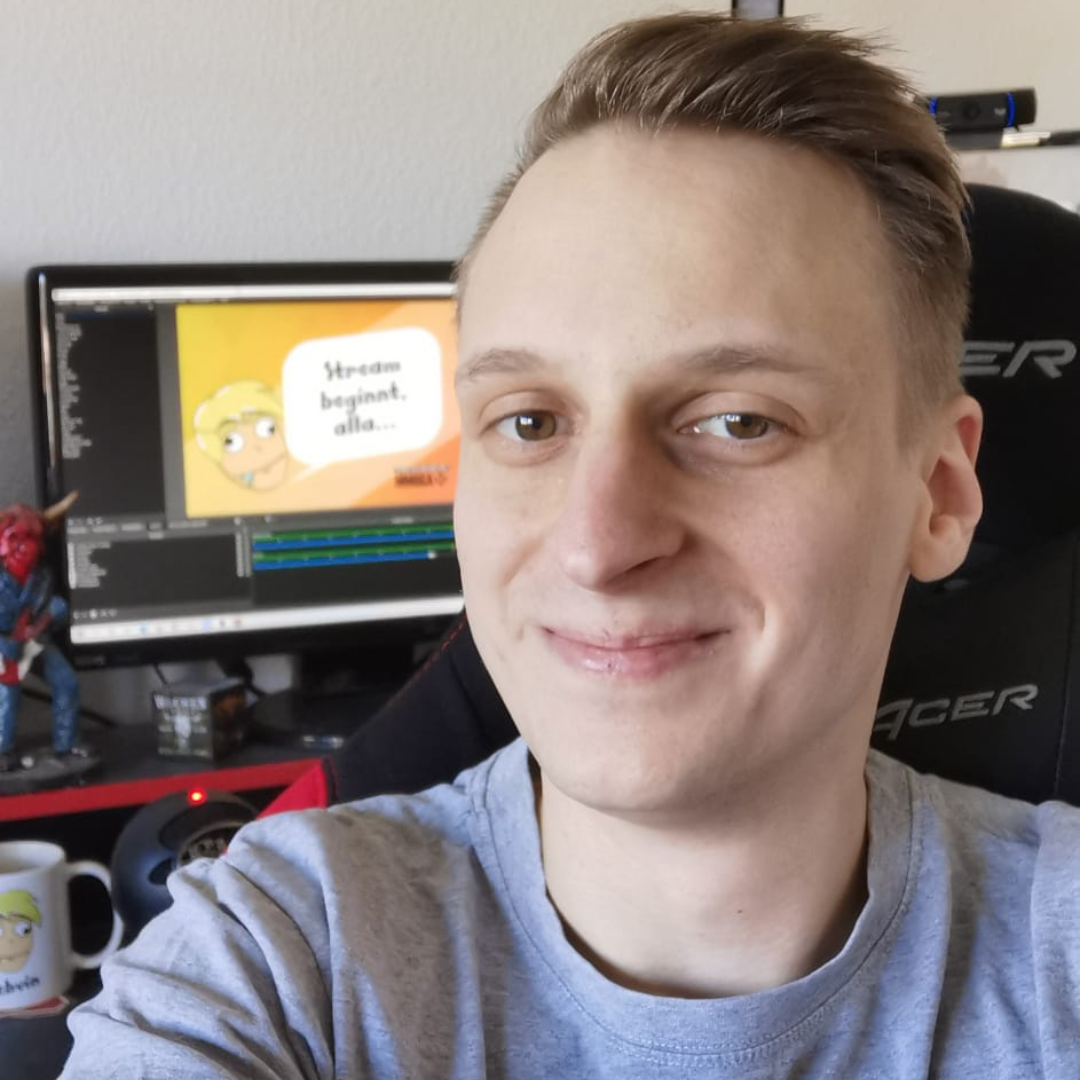 Plebvin am Streaming-Setup
